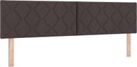 vidaXL Hoofdbord Donkerbruin Stof 180 cm