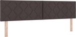 vidaXL Hoofdbord Donkerbruin Stof 180 cm