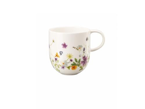 Rosenthal Brillance Grand Air beker met handvat, koffiebeker voor warme dranken, beker van bone China, servies voor vaatwasser, Ø 7,4 cm, h 8,6 cm, 340 ml, meerkleurig paars