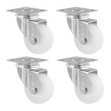 WAGNER Set van 4 ECO zwenkwielen Ø 50 mm hoogte 70 mm verzinkt staal wit schroefplaat 50 x 50 mm belastbaar 50 kg 02125000