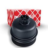 febi bilstein 108349 Oliefilterdeksel, 1 stuk, zwart