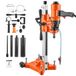 VEVOR carotteuse avec diamètre max. 200 mm, foret diamant | Foret pour béton, brique, 1500 W, 2 vitesses, 1000/2300 tr/min, avec 4 forets, humide et sec, kit d'accessoires