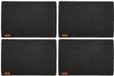 CEPEWA Placemats/onderleggers voor op tafel - 8x stuks - antraciet - 30 x 45 cm - met ronde hoeken - Diner/ontbijt