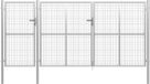 vidaXL Tuinpoort Staal Zilver 400x150 cm