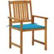 Acacia Massif Chaises De Jardin Avec Coussins Lot De 4 Chaises D'Extérieur Bois