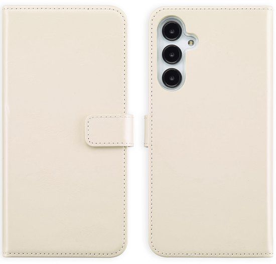 Selencia Echt Lederen Bookcase voor de Samsung Galaxy A16 - Greige