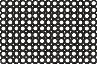 vidaXL Deurmat rechthoekig 60x80 cm rubber zwart