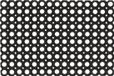 vidaXL Deurmat rechthoekig 60x80 cm rubber zwart
