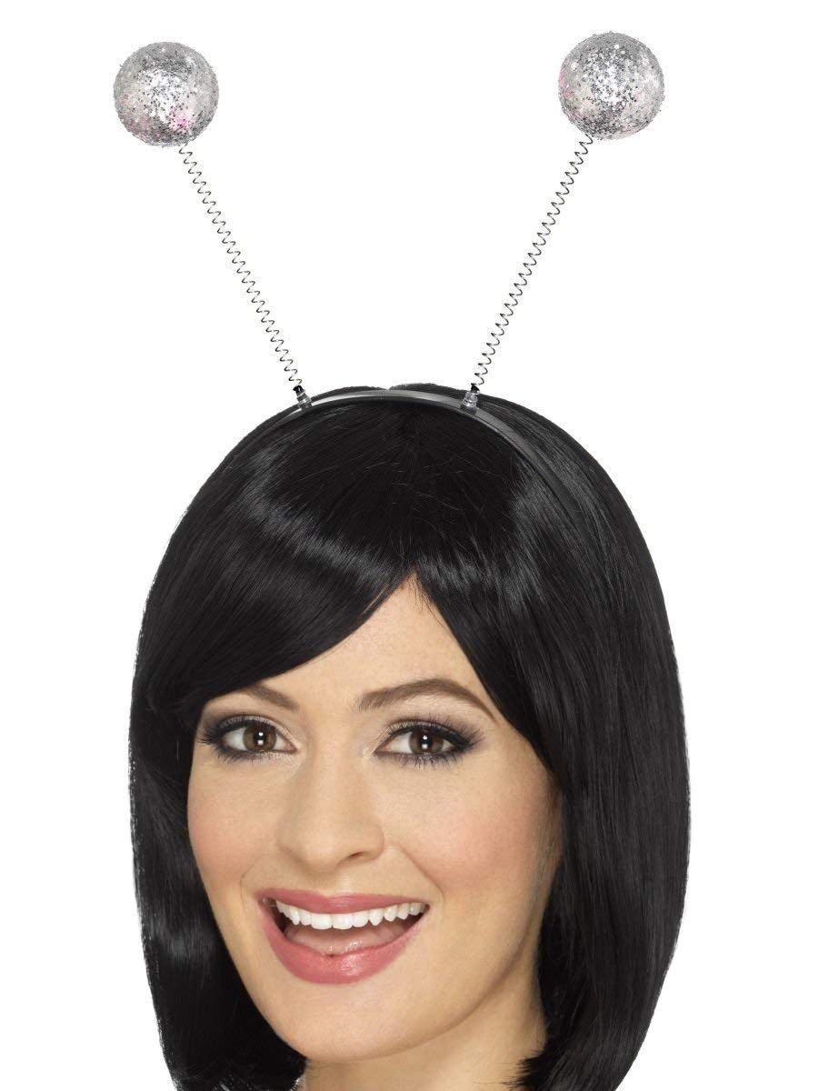 Smiffys Dames Glitter Pom-haarband - Zilver - One Size - 23925