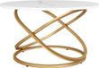 Vicco Calgary table basse – 79.5 x 46 cm Blanc/Or