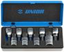 Unior 192/14 INCH schroevendraaierinzetstuk 1/2", set in metalen cassette, zwart