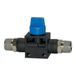 Afsluitklep RIEGLER Afsluitklep »Blaue serie«, R 1/8 a., R 1/8 a., met schroefdraadcoating, werkdruk max. 15 bar, kunststof/messing vernikkeld