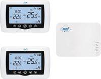 Merkloos Slimme thermostaat draadloos met wifi bediening - 2 zones via internet - verwarmingssystemen pompen magneetventielen - TuyaSmart app - hysterese 02 graden C