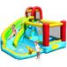 Coast Château gonflable 6-en-1 - Toboggan incurvé - Mur d'escalade et canon à eau - 320 x 305 x 213 cm