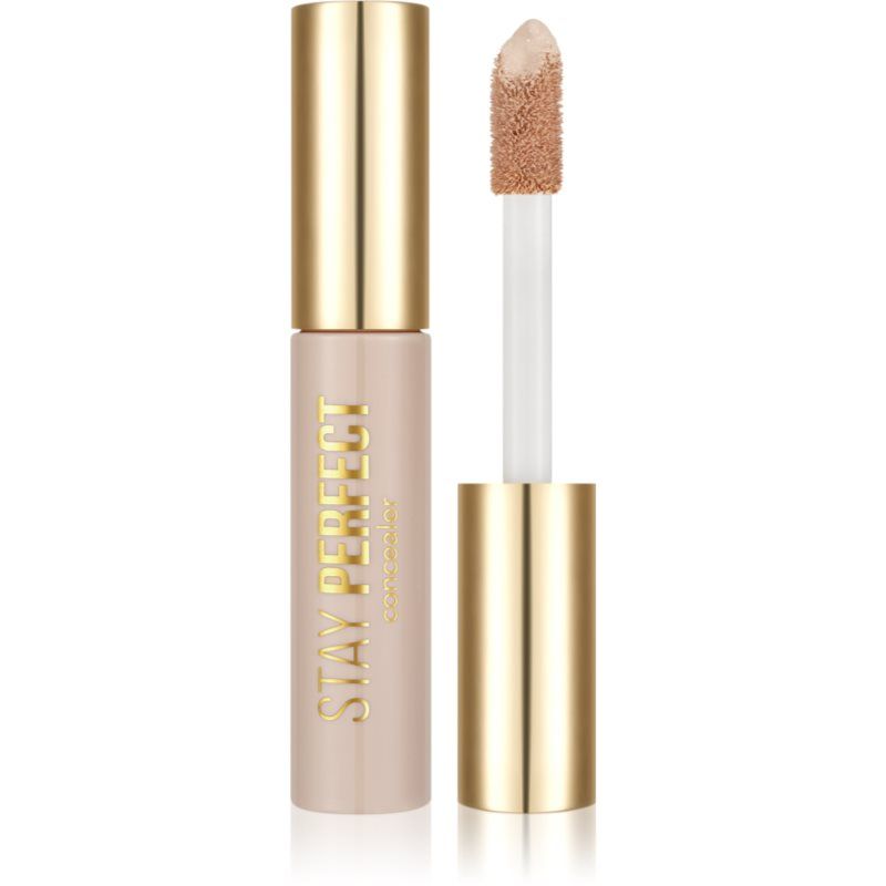 Flormar Stay Perfect Vloeibare concealer met jumbo-applicator, hoge dekking en romige textuur tegen donkere kringen, roodheid en onzuiverheden, 3 zacht beige