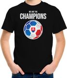 Bellatio Decorations Shoppartners Bv Slowakije EK/WK supporter t-shirt - we are the champions met Slowaakse voetbal - zwart - kinderen - kleding / shirt 122/128