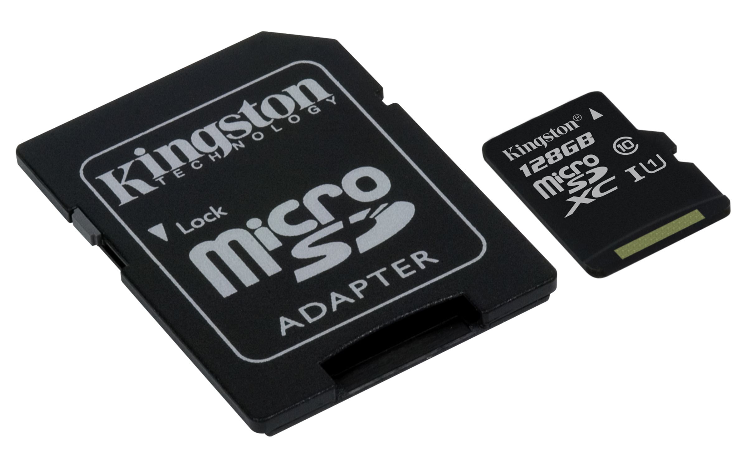 Kingston 128GB MicroSDXC UHS-I Class 10 Memory Card with Adapter