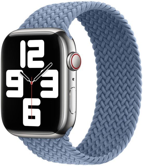 Apple Gevlochten solobandje voor de Apple Watch | 38/40/41/42 mm - Maat 3 - Slate Blue