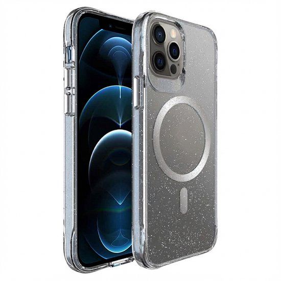 imoshion Glitter Backcover geschikt voor Apple iPhone 12 / 12 Pro - Zilver