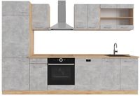 Vicco R-Line Complete keukeneenheid – 300 cm, WB Eik Beton/gouden eik