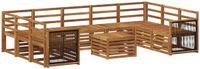 vidaXL - Bank loungeset - Massief acaciahout - Naturel - 4 zitplekken