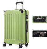 YONSLY Handbagage Koffer - 76 x 49 x 29 cm - 98 L - TSA Slot - 360° Draaibare Wielen - Grote Trolley - Fruitgroen