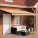 vidaXL Parasol manuel avec bras articulé et éclairage LED, multicolore, 4,5 x 3 mètres