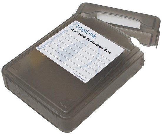 LogiLink UA0133 harde schijf beschermhoes voor 1x 8,9 cm (3,5 inch) HDD, zwart