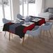 Bonamaison Tafelkleed, Anti-Mold, Sneldrogend, Waterdicht, 100% Polyester Tafellaken, rood Zwart, 140 x 200 Cm - Ontworpen en Vervaardigd in Turkije