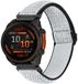 By Qubix Qubix - Geschikt voor Garmin bandje - 26mm Quickfit - Elastische Solo Loop nylon bandje - Wit met zwart - Geschikt voor Garmin Tactix 8 - 51mm