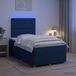 Maison Exclusive - Lit boxspring avec matelas LED, bleu, 120 x 190 cm, rembourré