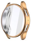 Wigento Samsung Galaxy Watch 7 44mm Beschermhoes van TPU met elektroplating, volledig dekkend, kleur: roze goud