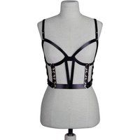 Elif Domanic Neptune Bustier BDSM Kleding Leren Lingerie Maat M