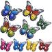 Omgoods - 9 Pièces Papillons Métalliques Décoration Murale Intérieur et Extérieur