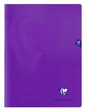Clairefontaine 373312C Geniet Schrift Mimesys Violet - 24x32 cm - 48 Pages Small Squares - White Paper 90 g - Polypro Cover