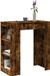 Maison Exclusive Table de bar avec étagères, chêne fumé, 95x47x103,5 cm, panneau de particules