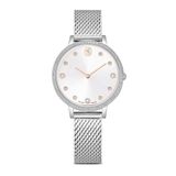 Swarovski Clarica 5740971 Dames Polshorloge Analoog Staal Zilverkleurig/Wit