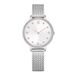 Swarovski Clarica 5740971 Dames Polshorloge Analoog Staal Zilverkleurig/Wit