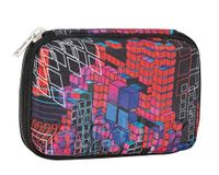 Comix Pennenetui Maxi Zip - Pennenetui met ritssluiting voor kinderen en jongens, met pennen, potloden en viltstiften inbegrepen, 21 x 6,5 x 14,5 cm, zwart en rood, Rood, casual