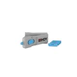Lindy 40324 DisplayPort Port Blocker + Clé, Bleu, ABS, Lot de 5