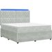 Maison Exclusive - Lit boxspring à LED avec matelas, gris clair, 160 x 200 cm, velours
