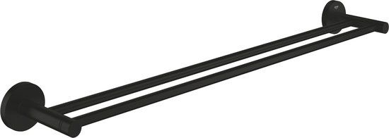 GROHE QuickFix Start Dubbele Handdoekhouder - 654 mm - Mat Zwart