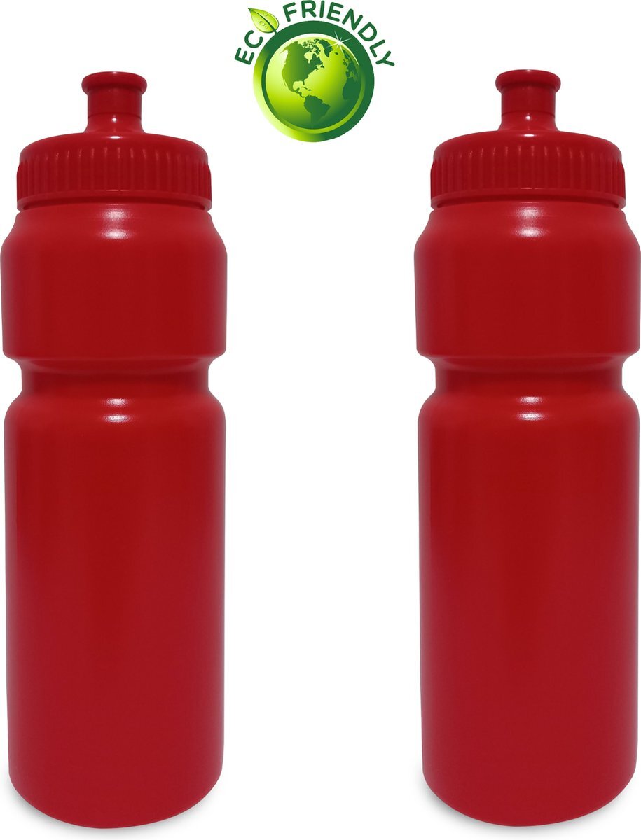 Pro x Waterflessen 750ml x2 - drinkbussen/bidons - Kinderen - Rood