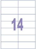 Kangaro Etiketten 105x42,4mm - 100 vel - 14 stickers per vel