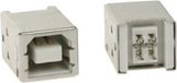 USB HQ Products USB B VROUWELIJK, ENKELVOUDIGE CONNECTOR 180°, VOOR PCB (CC089B)