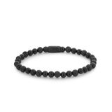 Rebel & Rose armband Mad Panther 6mm onyx zwart unisex RR-60089-B