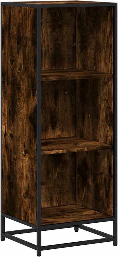vidaXL Boekenkast - 40x35x107,5 cm - bewerkt hout - gerookt eikenkleurig