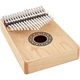 Sonic Energy Kalimba klankgat - 17 noten in C majoor - voor meditatie, yoga, percussie - esdoornhout - inclusief accessoires (KL1709H)