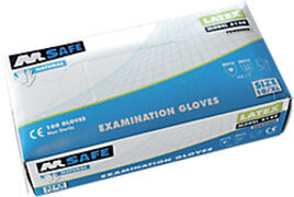 M-Safe Handschoenen Gepoederd latex maat m Transparant 100 stuks