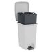 SUNDIS Bucket Bin, pedaalemmer 30 L, verwijderbare emmer, gebroken wit
